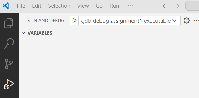 Launch assignment1 from inside VSCode